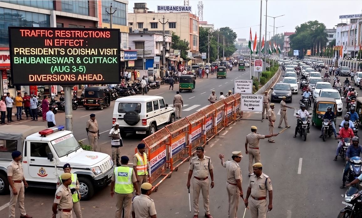 Traffic Curbs Announced in Bhubaneswar and Cuttack for President&rsquo;s Odisha Visit